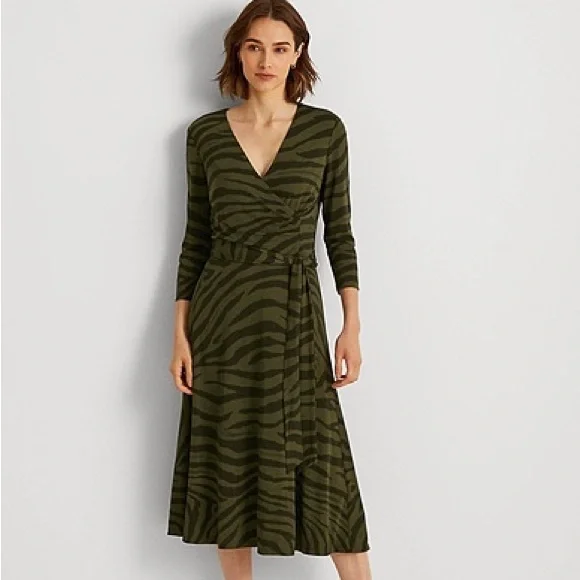 surplice jersey dress ralph lauren Surplice Jersey Dress